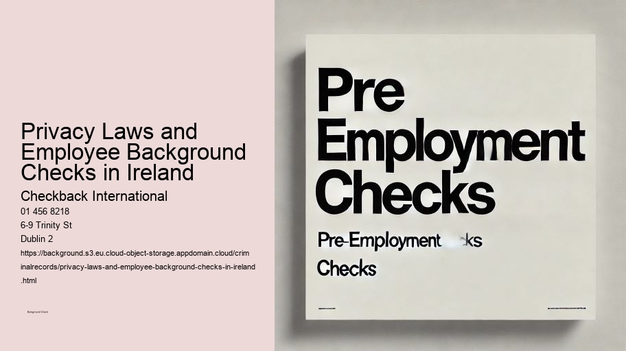 Privacy Laws and Employee Background Checks in Ireland